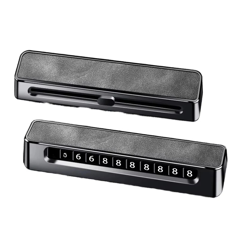 Universal Adjustable Car Phone Number Bracket Temporary Parking Plate Leather Bracket Car Interior Accessories  ZF011